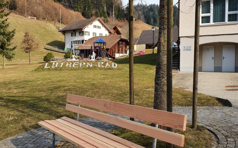 Sitzbank im Wallfahrtsort