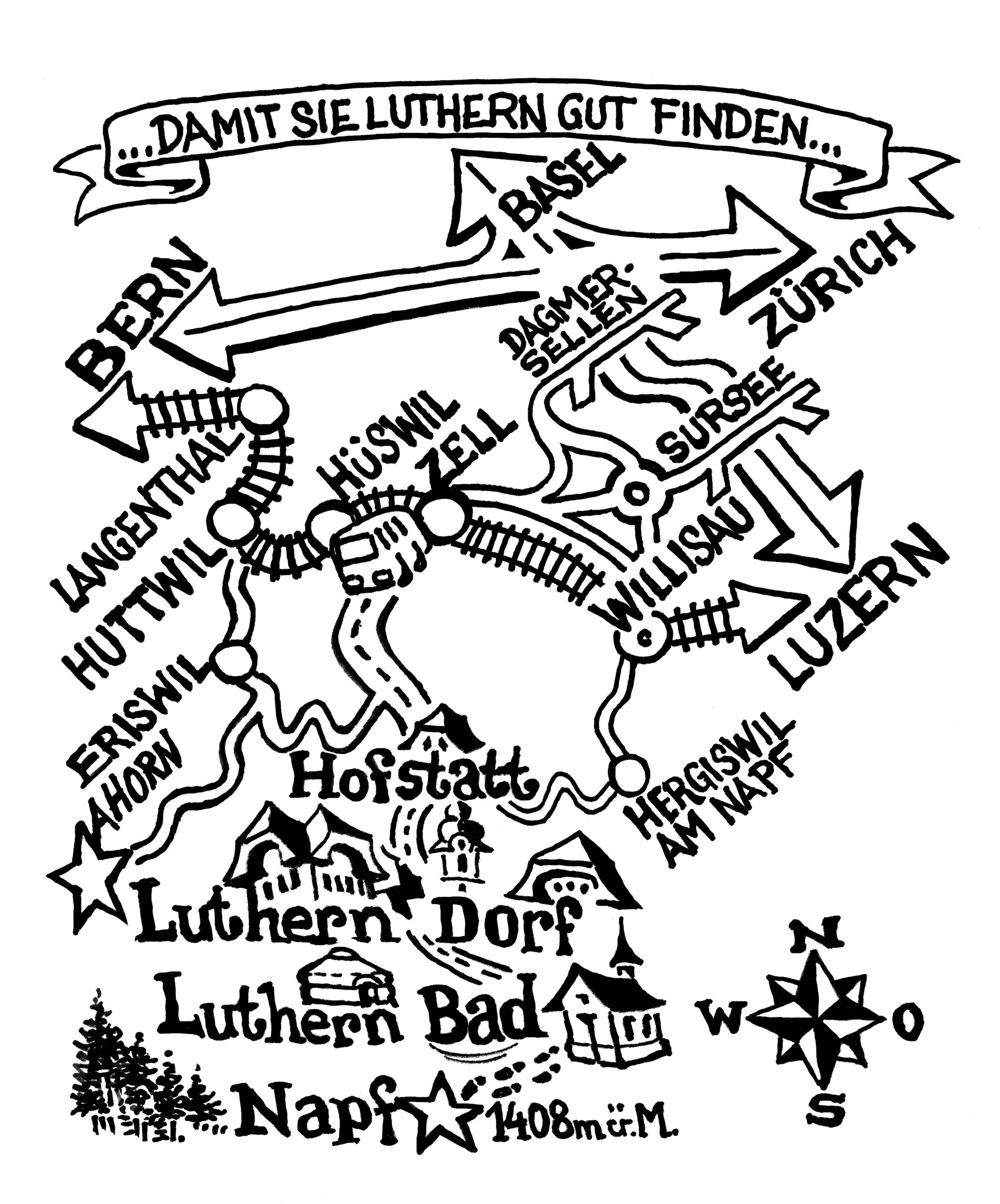 Anreise Karte Luthertal